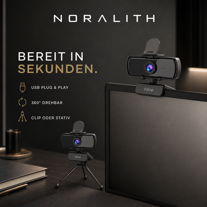 FIFINE K420 Full HD Webcam 1440p – Mit Mikrofon & Stativ