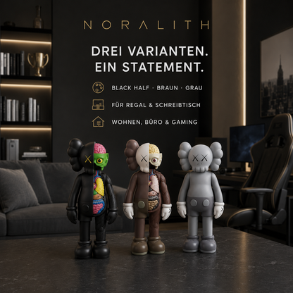 Streetart Bären-Deko-Figur – Statue für Regal & Schreibtisch
