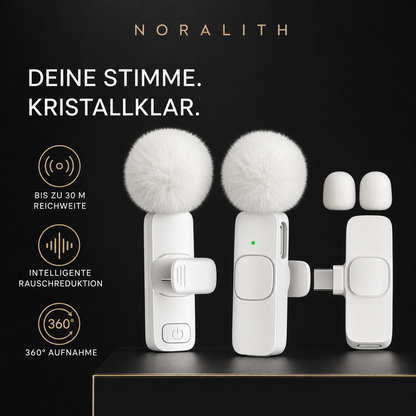Kabelloses Lavalier-Mikrofon USB-C – Ansteckmikrofon für Smartphone & Tablet