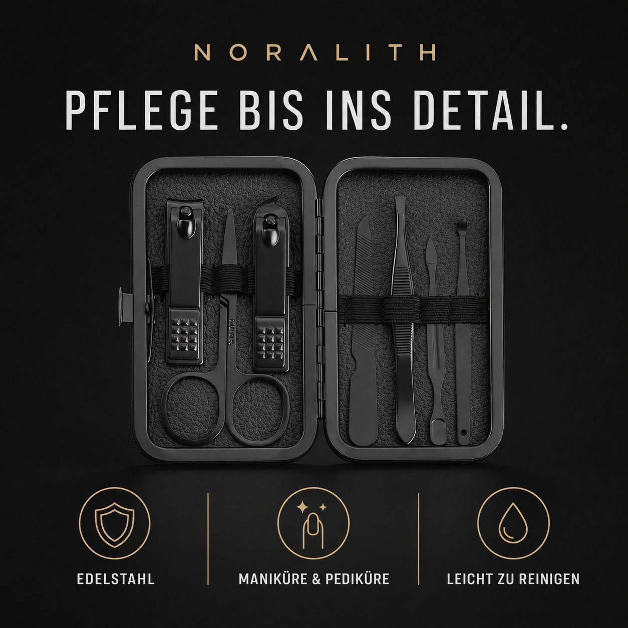 Nagelpflege-Set – Edelstahl Nagelknipser mit Zubehör