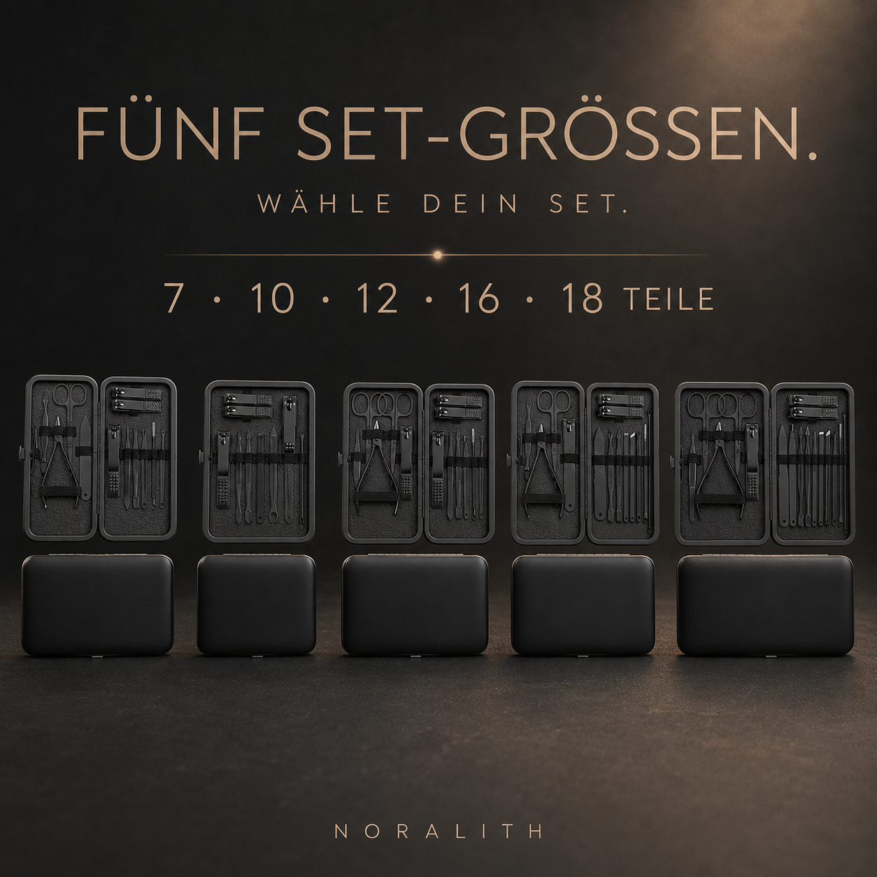 Nagelpflege-Set – Edelstahl Nagelknipser mit Zubehör
