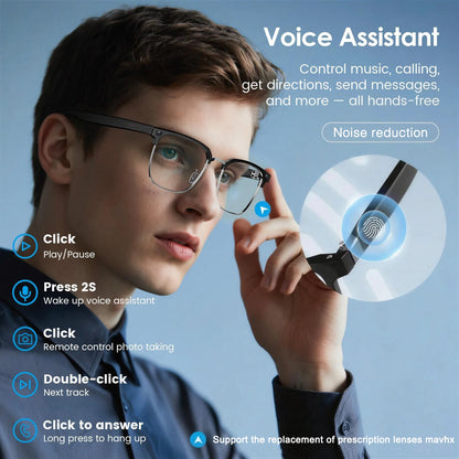 AI Smart Glasses – Kamera, Bluetooth & Echtzeit-Übersetzung
