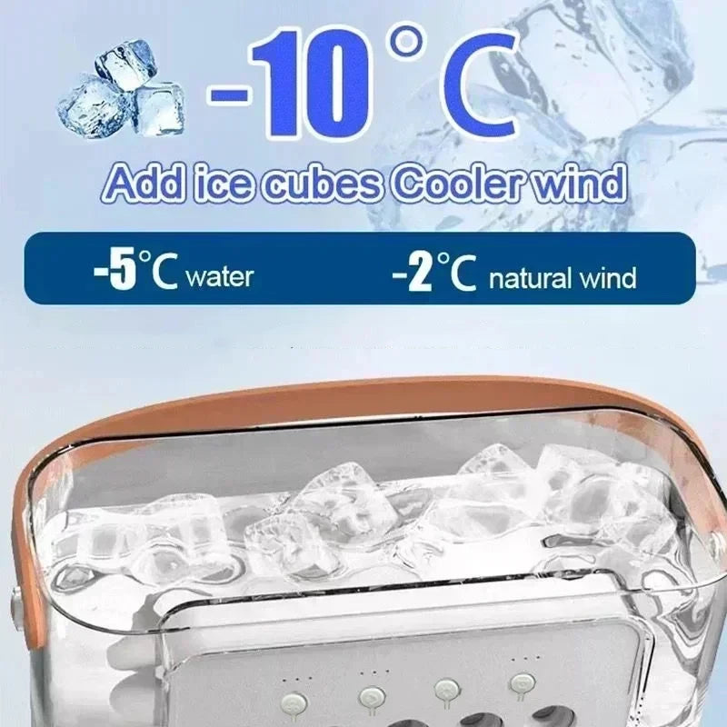 3-in-1 Mini Luftkühler mit Luftbefeuchter & LED-Nachtlicht