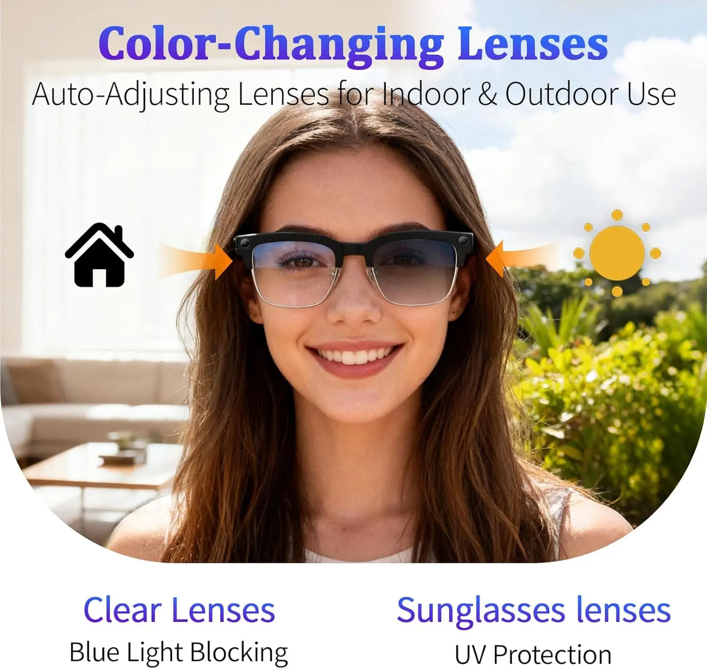 AI Smart Glasses – Kamera, Bluetooth & Echtzeit-Übersetzung