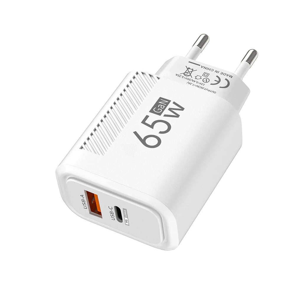 65W USB-C Schnellladegerät GaN – Für iPhone, Samsung & Xiaomi