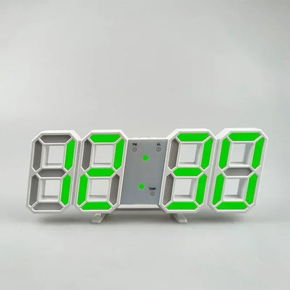 3D LED Wanduhr – Digitaler Wecker mit Kalender & Temperaturanzeige