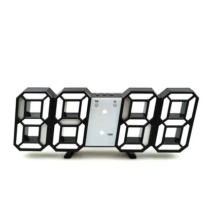 3D LED Wanduhr – Digitaler Wecker mit Kalender & Temperaturanzeige
