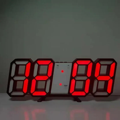 3D LED Wanduhr – Digitaler Wecker mit Kalender & Temperaturanzeige