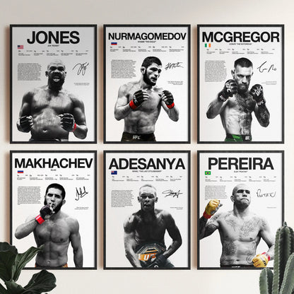 Kampfsport-Poster – Boxen & MMA Wandkunst auf Leinwand