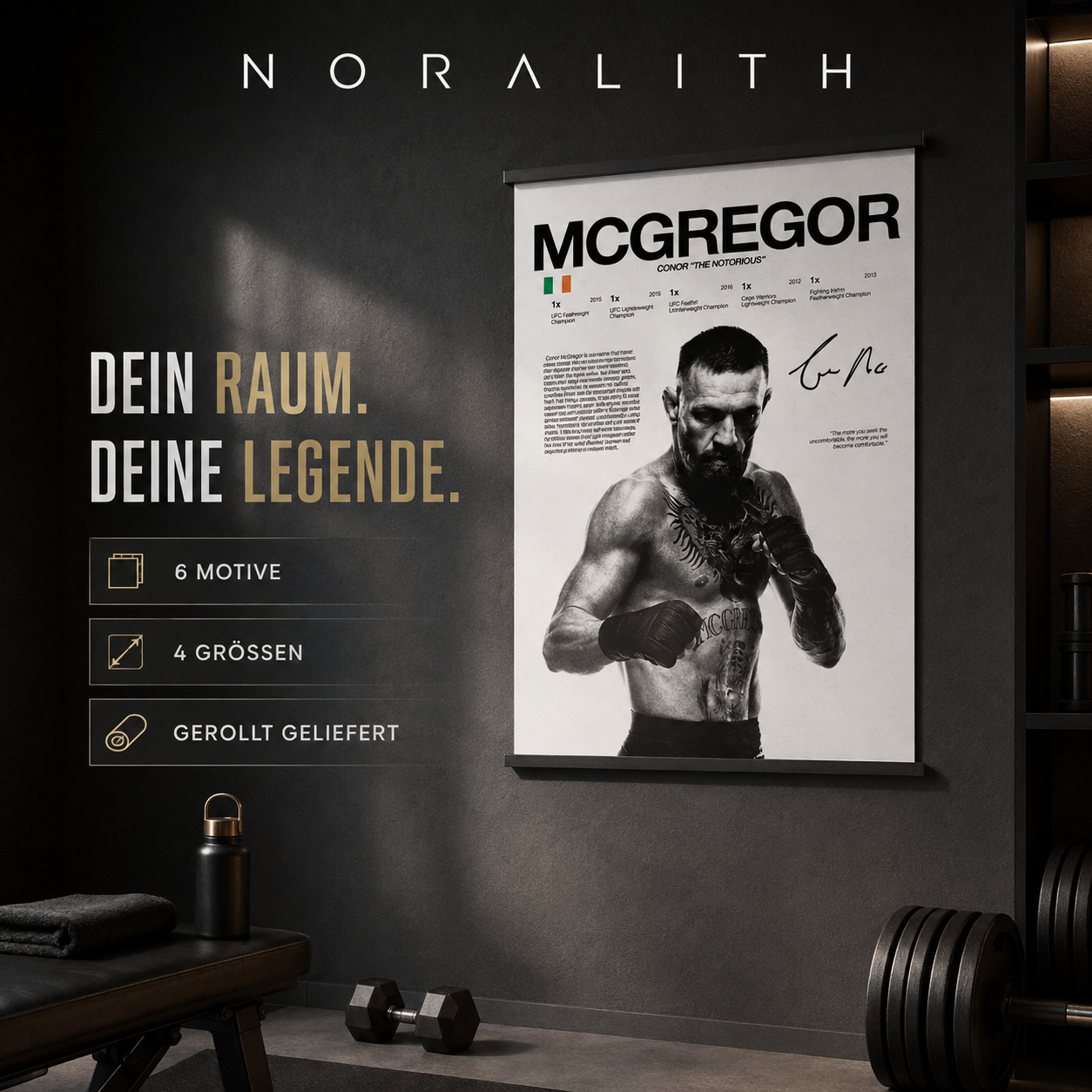 Kampfsport-Poster – Boxen & MMA Wandkunst auf Leinwand